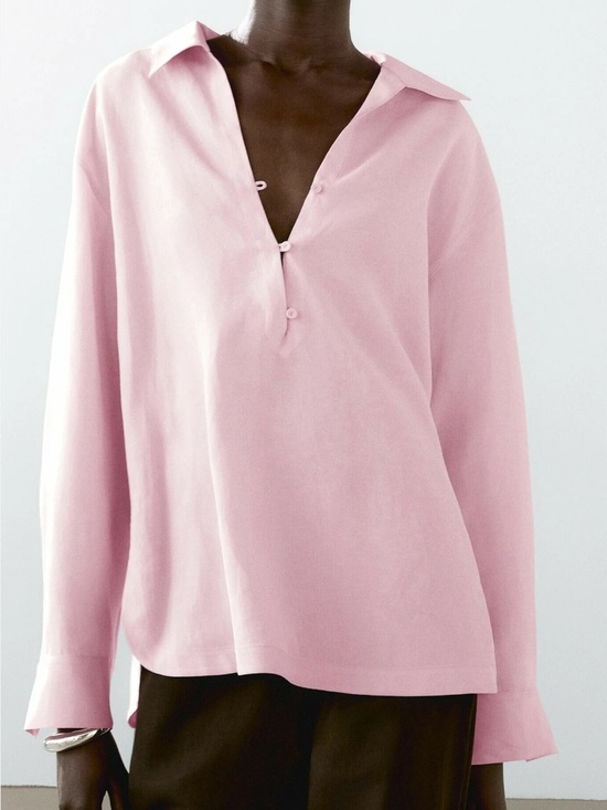 Massimo Dutti Tops - Massimo Dutti Linen Blend Shirt Blouse